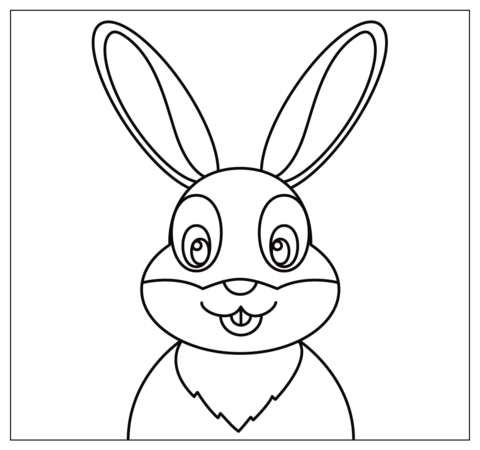 Hare Selfie Coloring Page